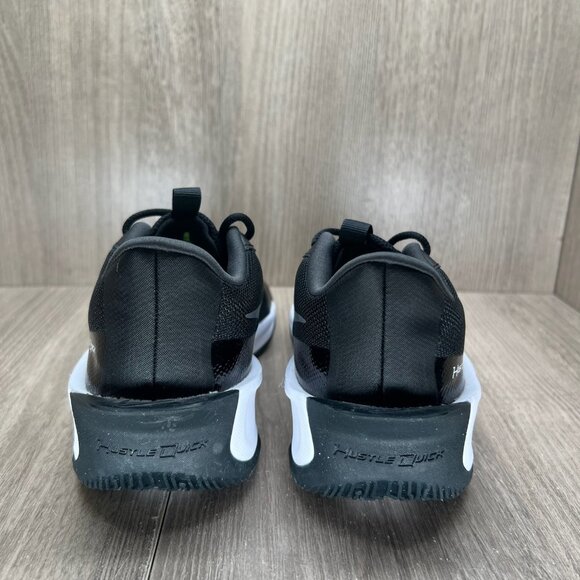 Nike Team Hustle Quick 3 Basketball Shoes Boys 6Y Leather Black Metallic Silver - Picture 4 of 12